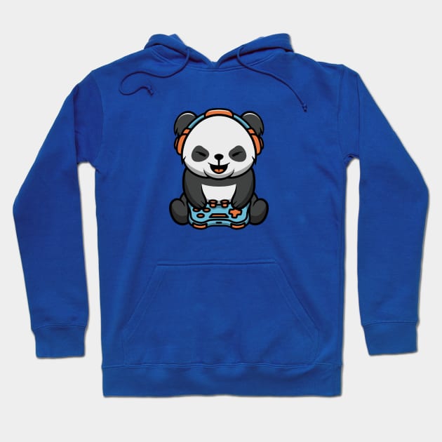 Cute Panda Gamers Hoodie by Cubbone